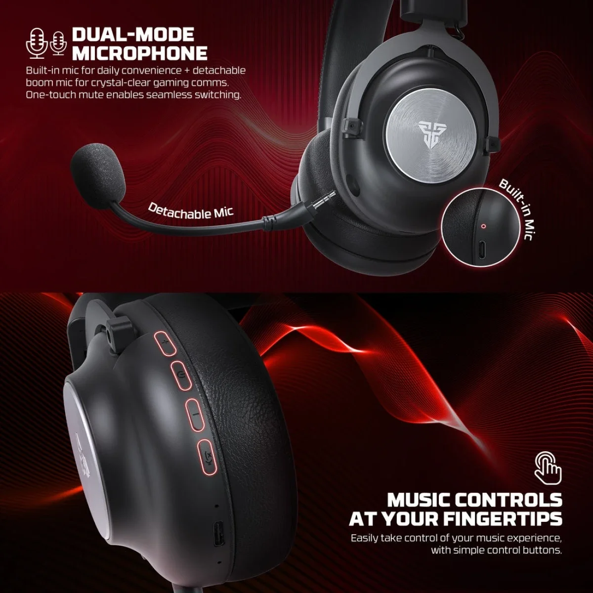 Fantech STELLAR WHG05 Multi-Platform Wireless Gaming Headset White - Image 3