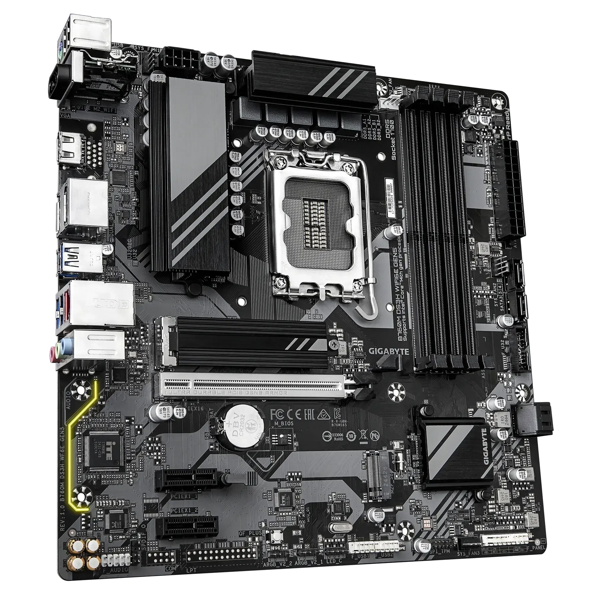 لوحة كمبيوتر GIGABYTE B760M DS3H WiFi 6E Gen5 DDR5 - Image 3