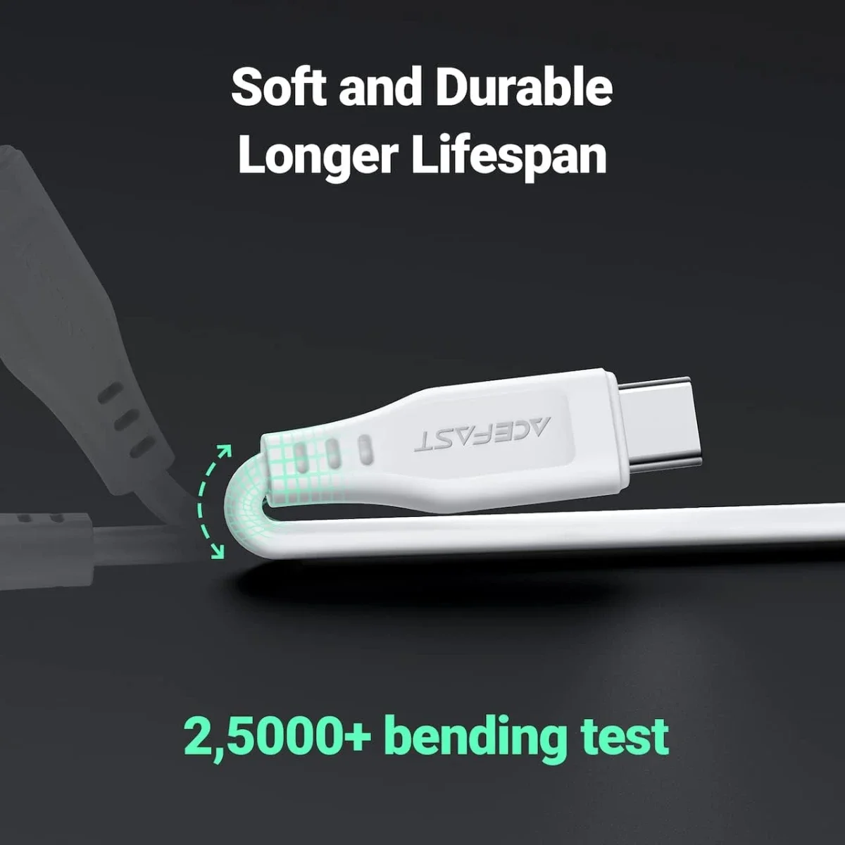 كابل شحن ونقل بيانات USB-C إلى Lightning ACEFAST C3-01 بطول 1.2 متر أبيض - Thumbnail 4