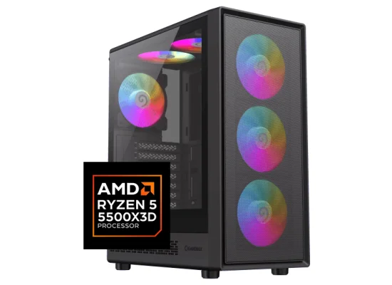 كمبيوتر ألعاب مكتبي GTS 5500X3D بمعالج AMD Ryzen 5 5500X3D وكرت RTX 5060 8GB ورام 16GB وSSD 1TB NV3 - Image 2