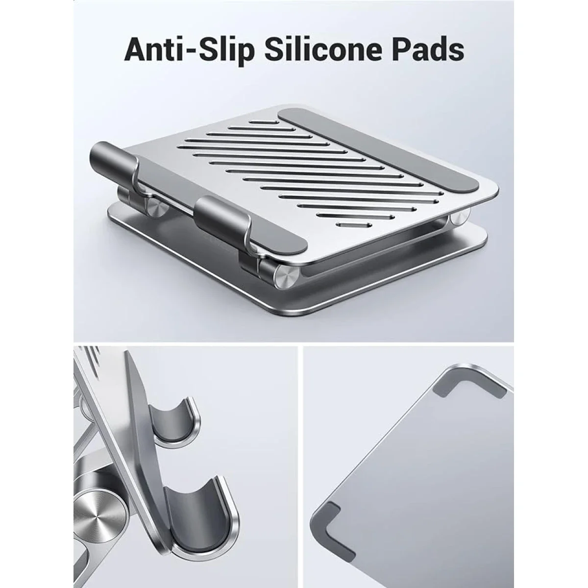 Ugreen Adjustable Aluminum Tablet Stand Holder with Dual Rod Support - Thumbnail 3