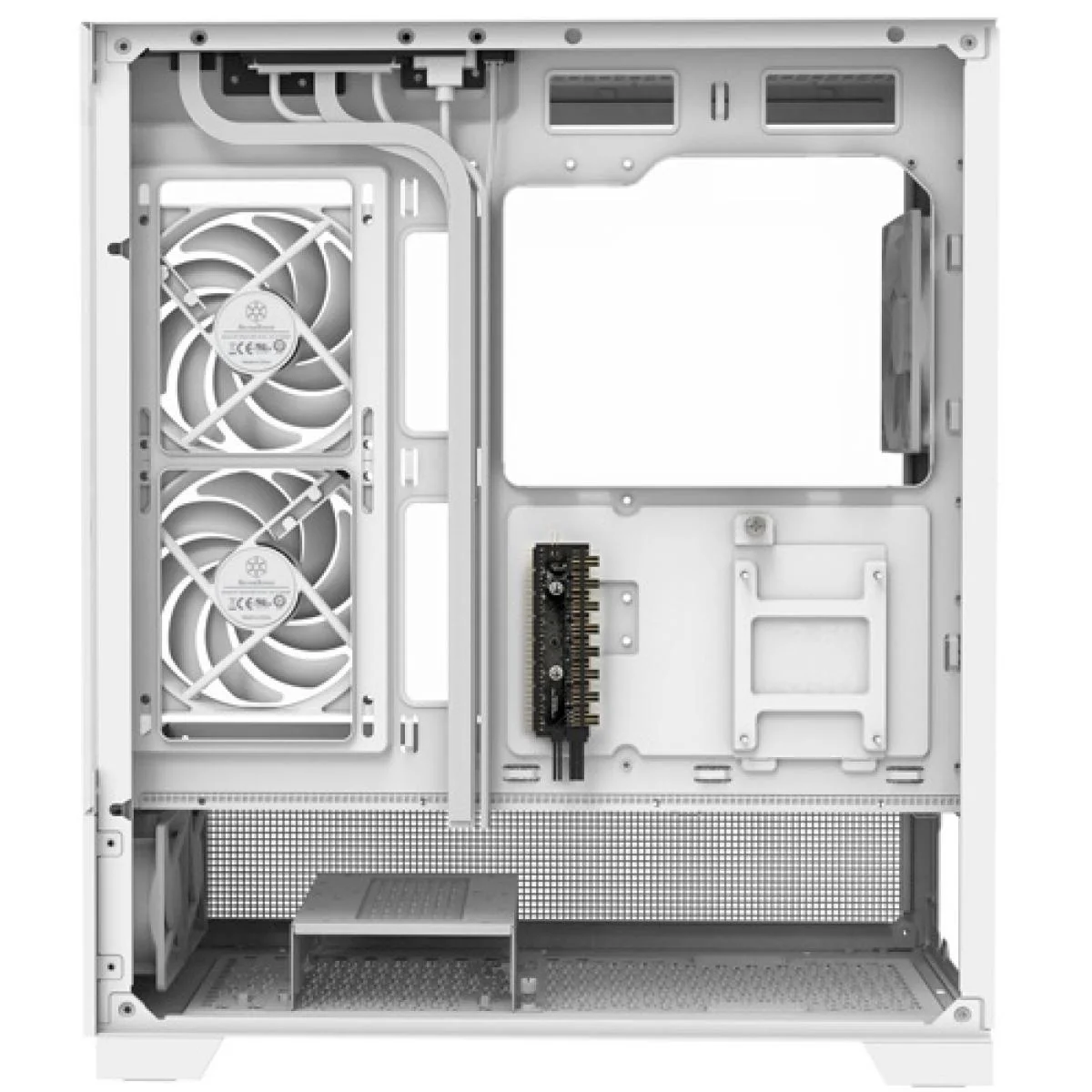 SilverStone Lucid 05 White ARGB ATX Mid-Tower Gaming Case with 270° Panoramic Glass - Image 2