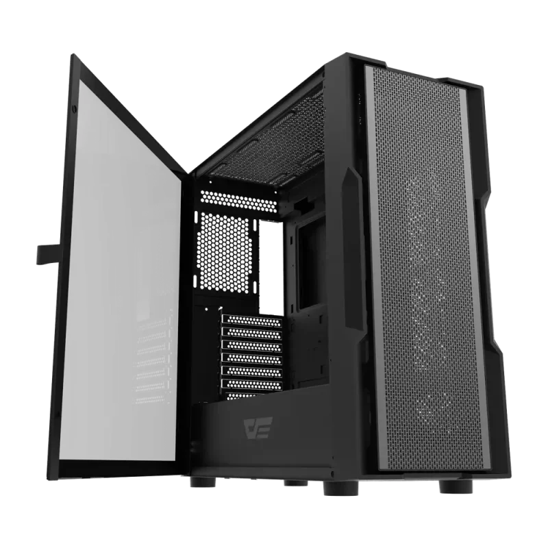 كيس كمبيوتر DarkFlash DK431 E-ATX أسود مع 4 مراوح ARGB مركبة مسبقاً - Image 8