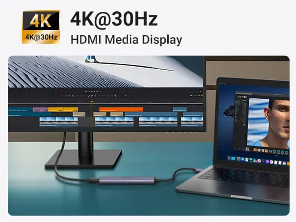Ugreen Revodok 105 5-in-1 USB-C Hub with 100W PD and 4K HDMI - Thumbnail 13
