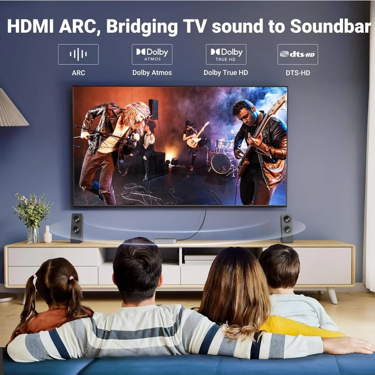 كابل Ugreen HDMI 4K بطول 5 متر نايلون مضفر بسرعة 18Gbps ودقة 4K@60Hz مع Ethernet - Thumbnail 7