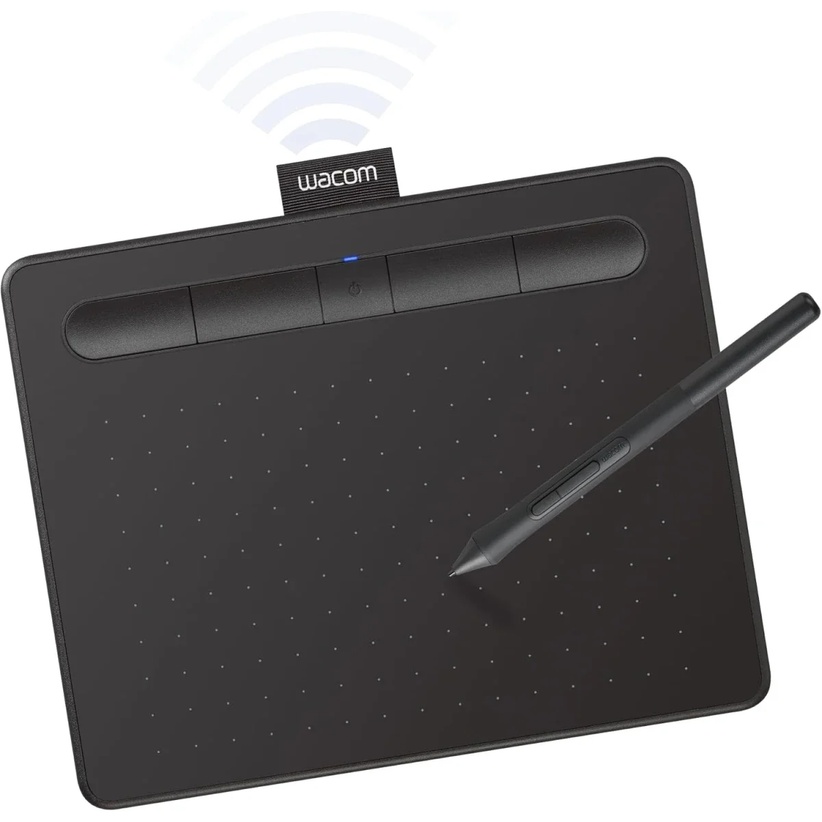 لوح رسم Wacom Intuos صغير بتقنية Bluetooth مع 4 مفاتيح ExpressKeys - أسود