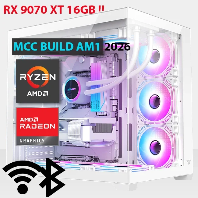 كمبيوتر ألعاب AMD MIDAS MCC AM1-26 Ryzen 7 7800X3D Radeon RX 9070 XT مع 32GB RAM و1TB SSD - Thumbnail 2
