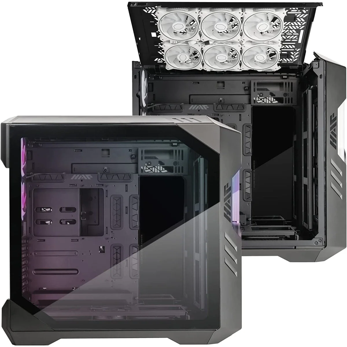 هيكل كمبيوتر Cooler Master HAF 700 EVO فل تاور بتدفق هواء عالٍ ودعم E-ATX مع شاشة IRIS LCD - Thumbnail 2