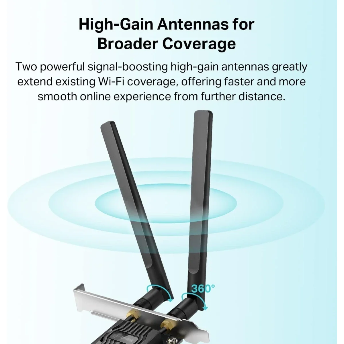 TP-LINK Archer TX20E AX1800 Wi-Fi 6 PCIe Bluetooth 5.2 Dual Band Wireless Adapter - Thumbnail 3