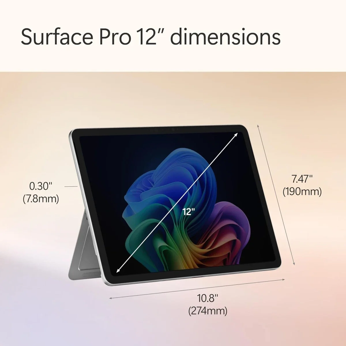 Microsoft Surface Pro 12 (2025) Copilot+ PC 12-Inch 2-in-1 Touchscreen Snapdragon X Plus 8-Core 16GB RAM 512GB SSD 90Hz Platinum - Image 9