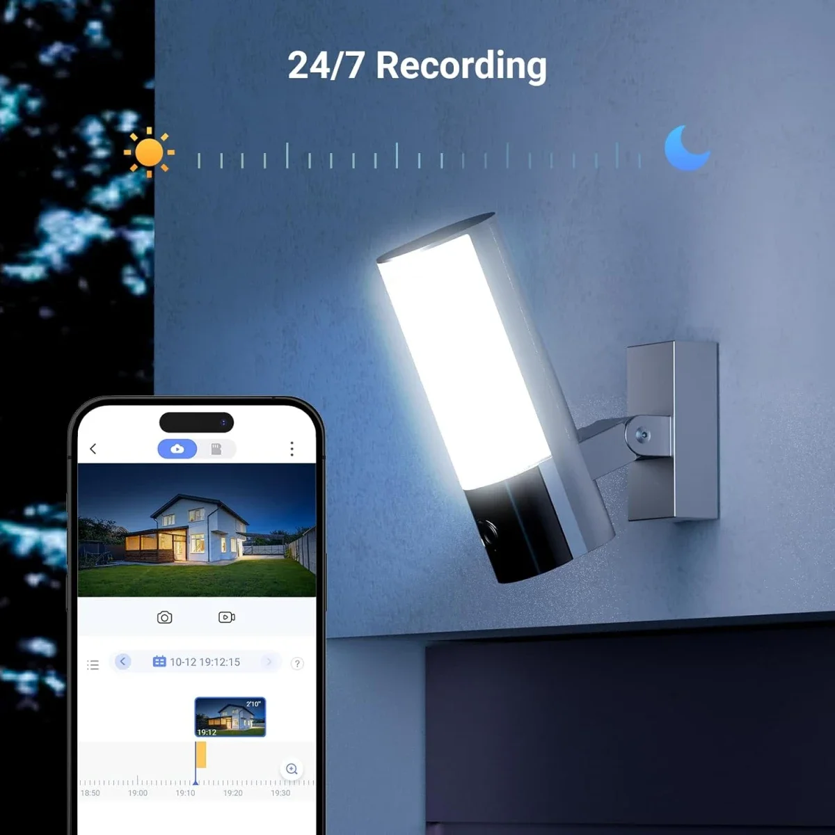 كاميرا مراقبة خارجية Ezviz EL3 بدقة 2K مع مصباح واتصال Wi‑Fi وصوت ثنائي الاتجاه - Image 9
