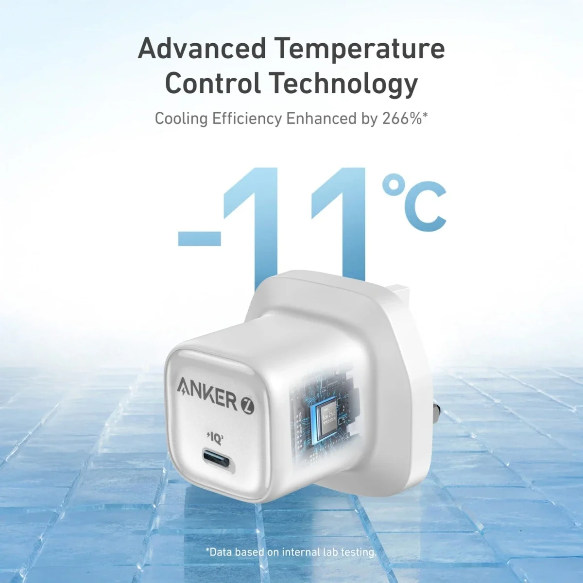 شاحن Anker Zolo ICE بقدرة 20 واط GaN USB-C للشحن السريع - أبيض - Thumbnail 2