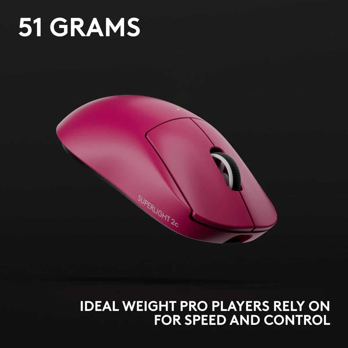 ماوس ألعاب لاسلكي Logitech G PRO X SUPERLIGHT 2c بدقة 44K DPI، ماجنتا - Thumbnail 9
