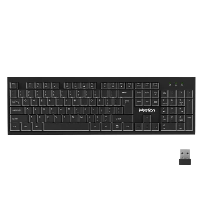 Meetion C4120 Little 2.4GHz Wireless Keyboard & Mouse Combo - Black - Thumbnail 3