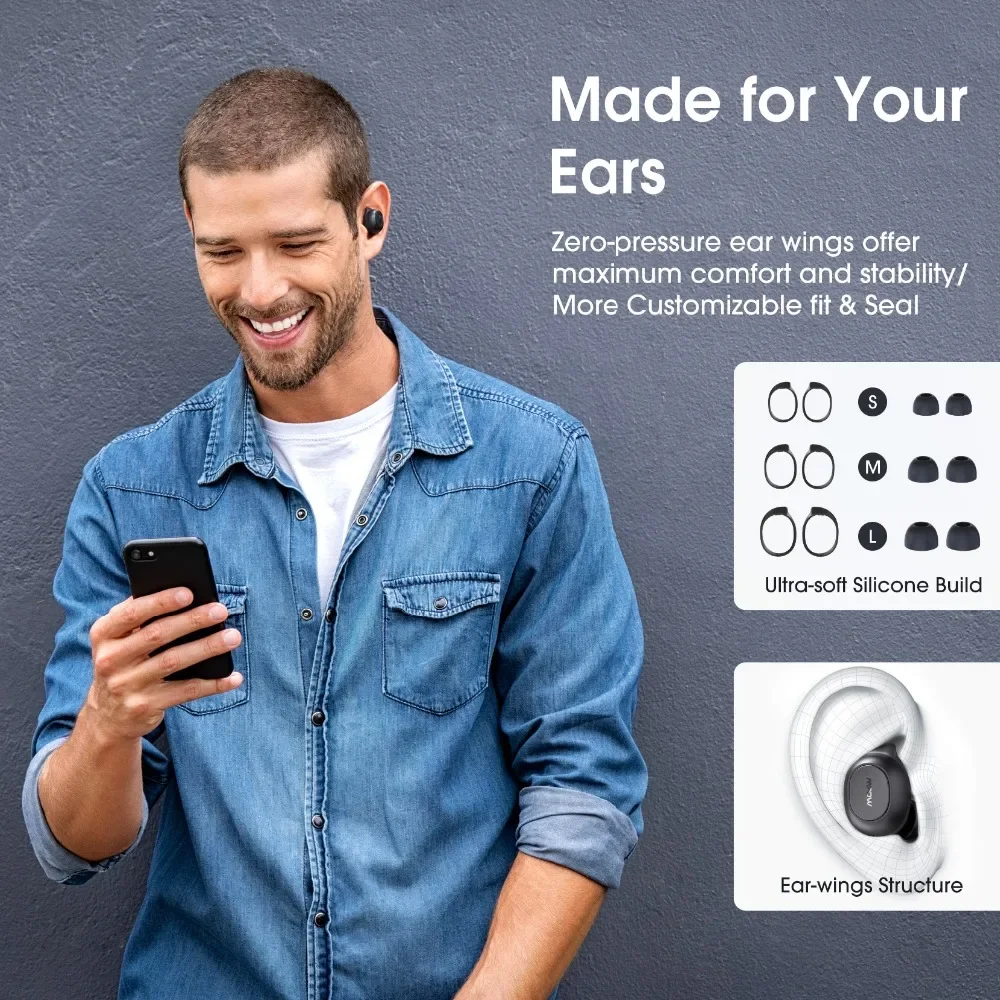Mpow MDots True Wireless In-Ear Earbuds Bluetooth 5.0 IPX6 20-Hour Playtime - Thumbnail 12