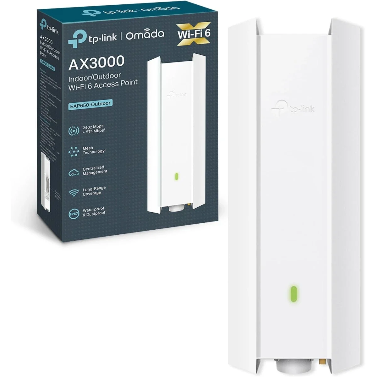 جهاز لاسلكي لتوسيع وتحسين نطاق الانترنت داخلي/خارجي TP-LINK EAP650-Outdoor AX3000 Wi‑Fi 6 - Image 2