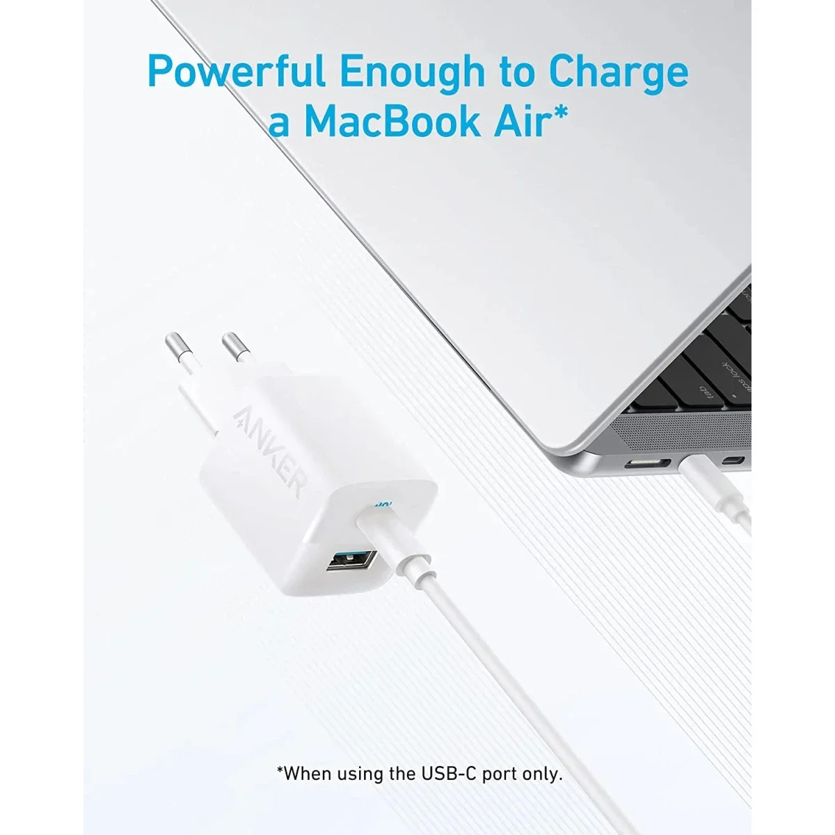 Anker 33W 2-Port USB-C Compact Wall Charger with Foldable Plug - White - Image 5