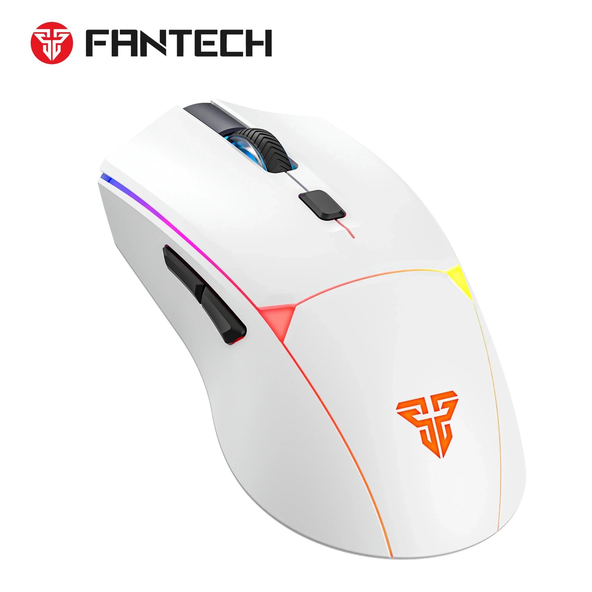 ماوس ألعاب لاسلكي Fantech CRYPTO II WG7V2RD باللون الأبيض - Image 4