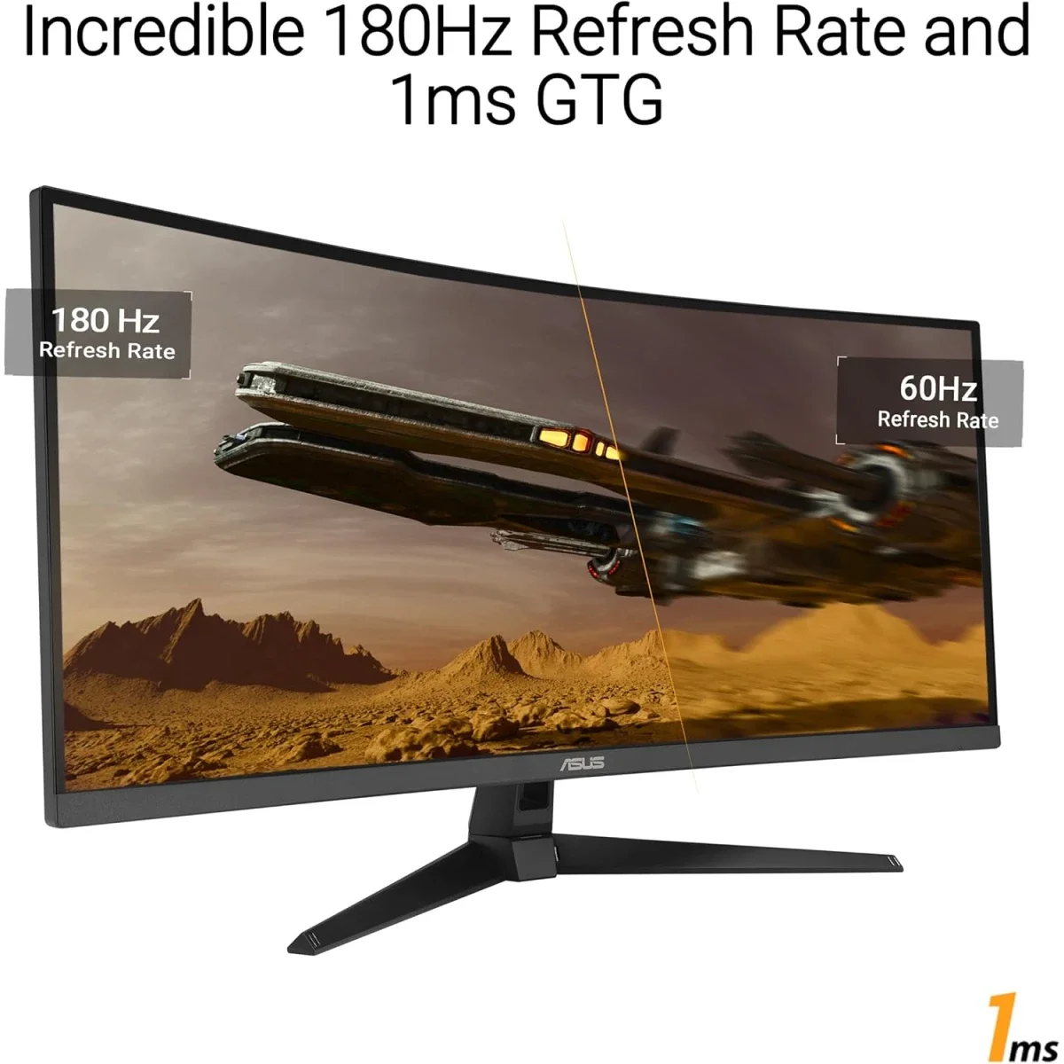 Asus TUF Gaming VG34VQ3B 34-Inch Curved WQHD 180Hz Gaming Monitor - Thumbnail 3