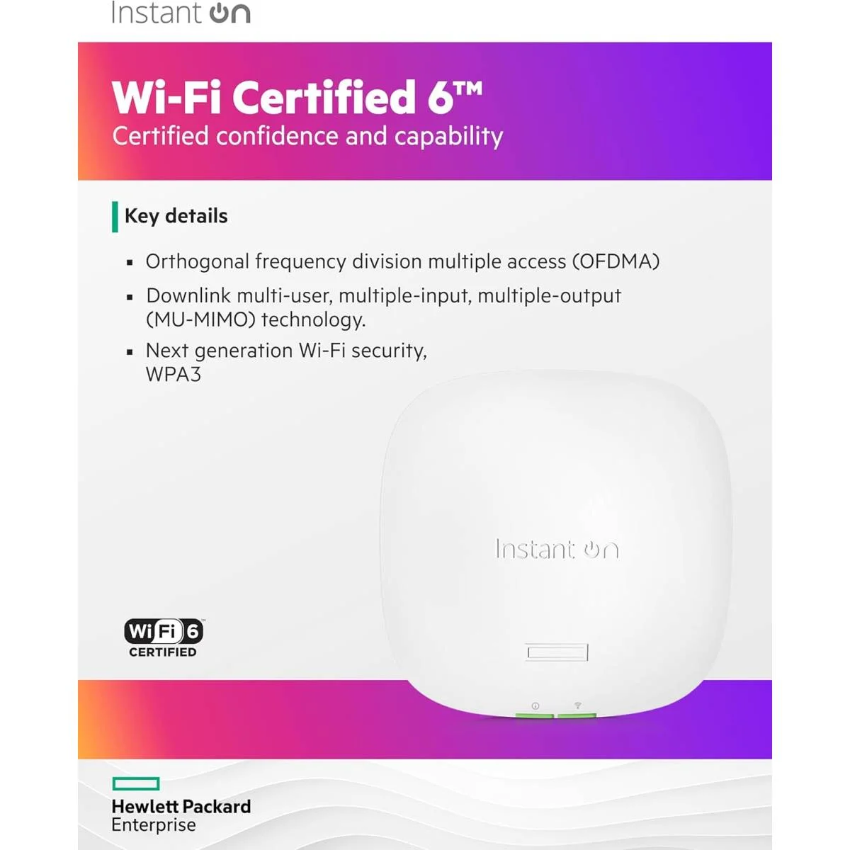 نقطة وصول داخلية Hewlett Packard Enterprise AP22 واي فاي 6 2x2 - إصدار RW - Image 4