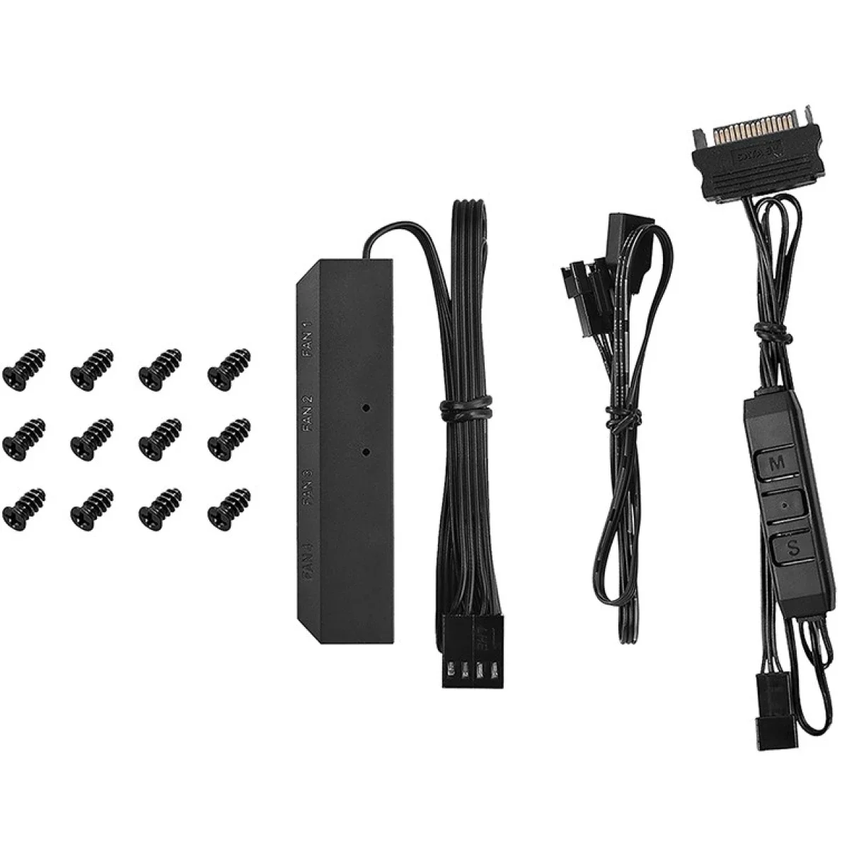 مروحة كيس DeepCool RF12 FS RGB 120mm PWM عبوة 3 قطع باللون الأسود - Image 3