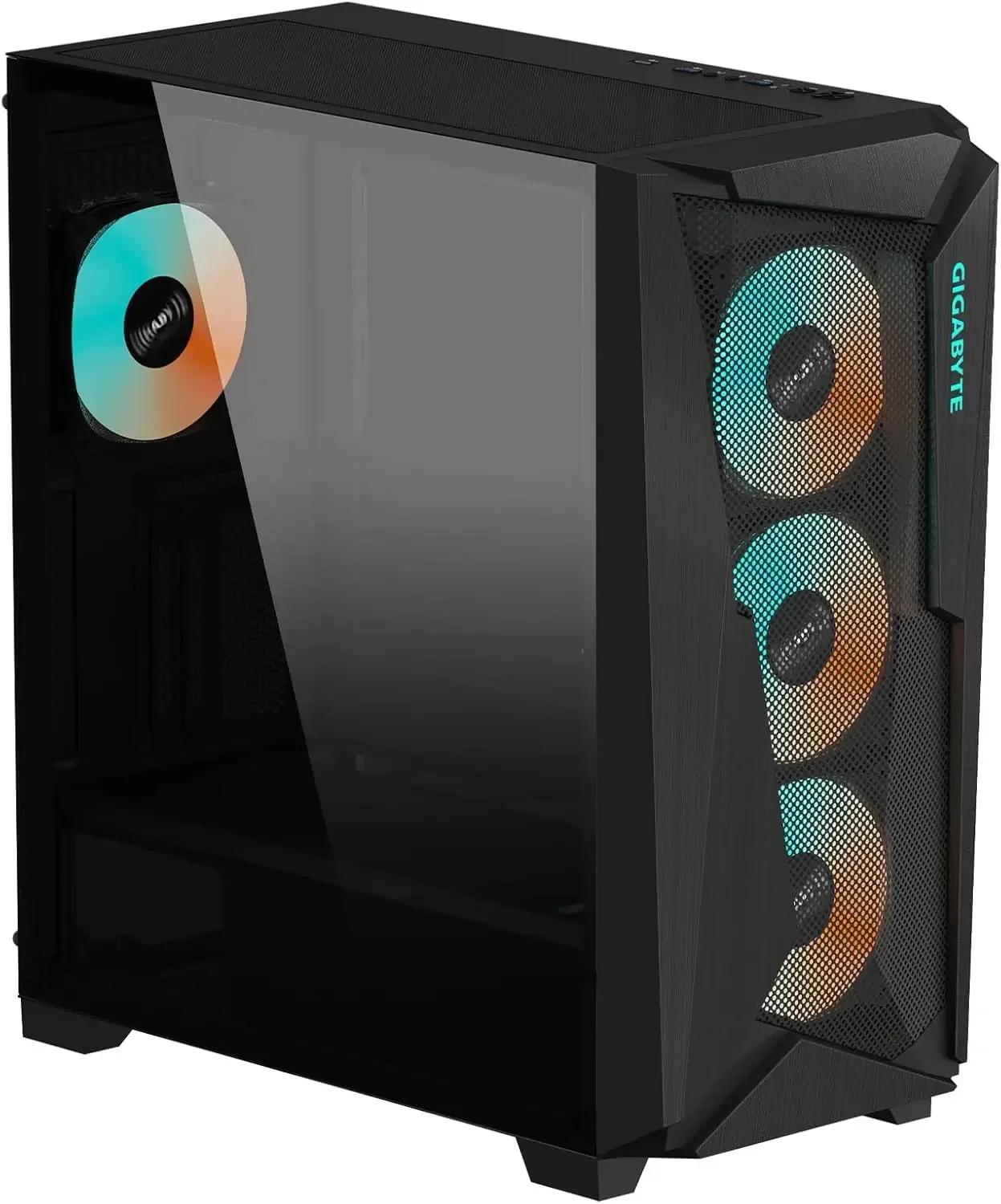 صندوق كمبيوتر ألعاب GIGABYTE C301G V2 Glass ميد تاور ARGB أسود - Thumbnail 5