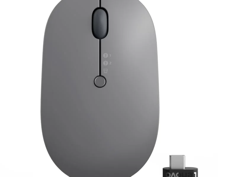ماوس Lenovo Go لاسلكي متعدد الأجهزة مع Bluetooth وDPI قابل للتعديل وشحن USB-C وQi - Thumbnail 7