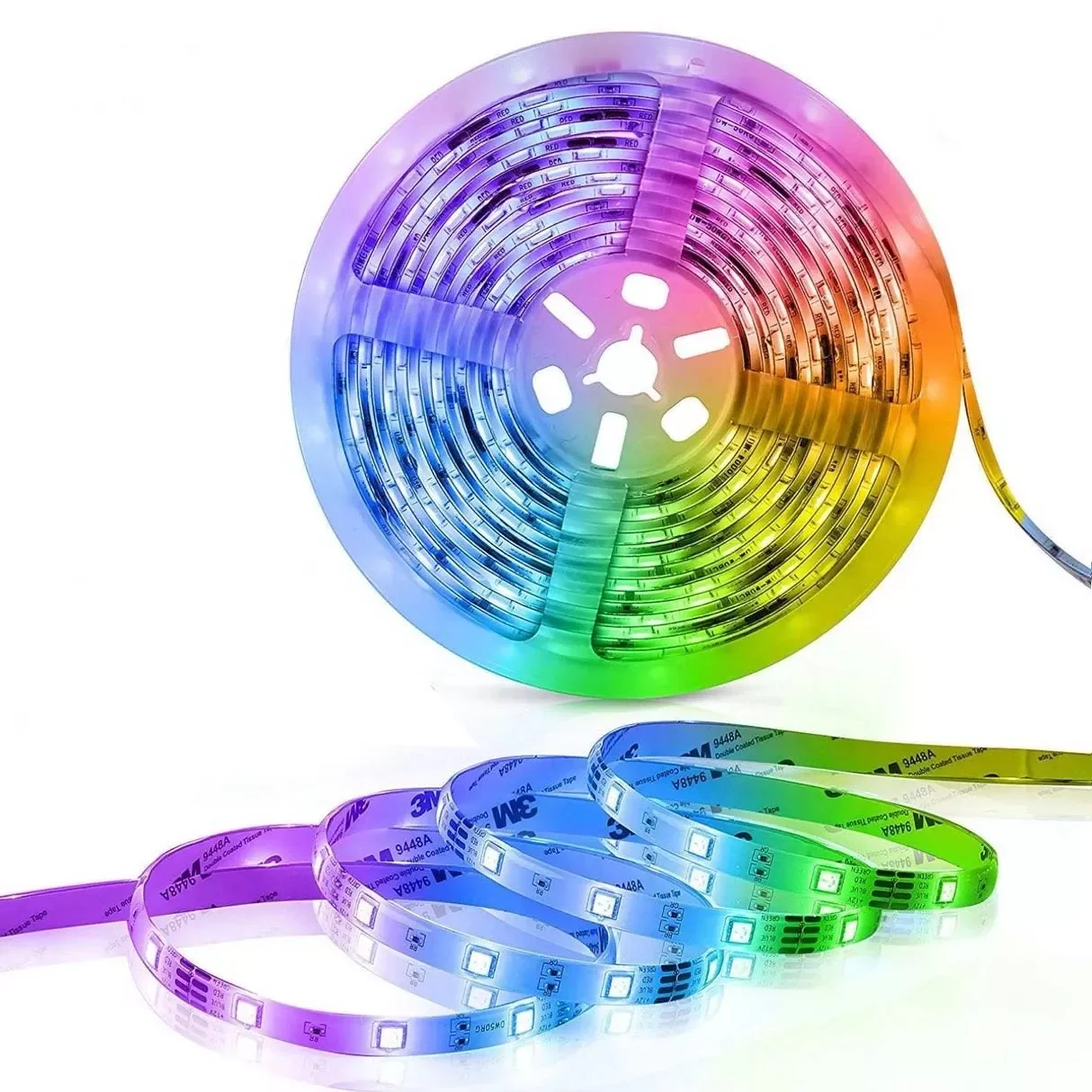 شريط إضاءة LED RGB بطول 3 متر مع ريموت تحكم