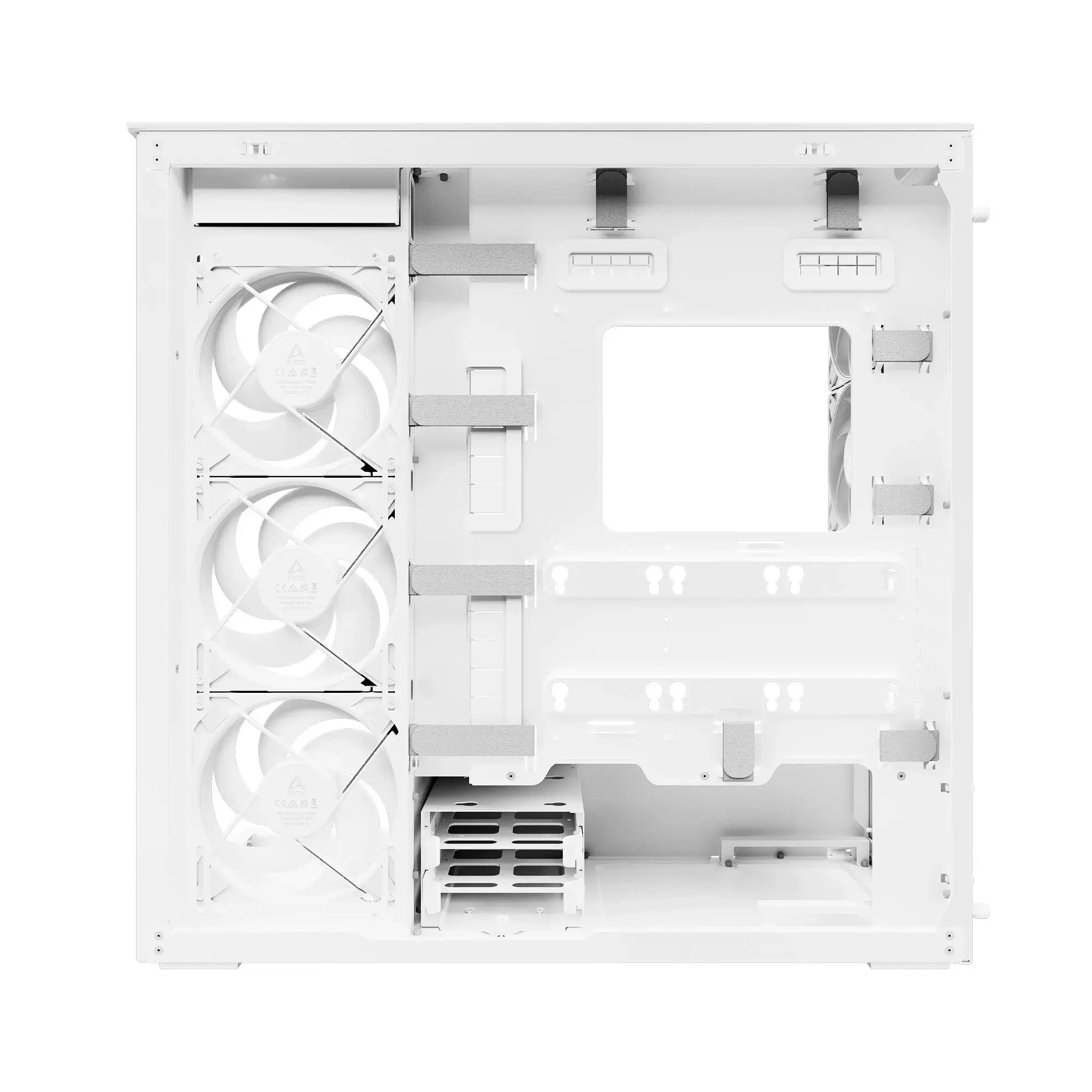 ARCTIC Xtender VG White Clear Glass Premium E-ATX PC Gaming Case - Thumbnail 5