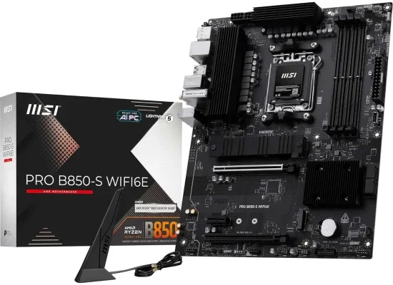 MSI PRO B850-S WIFI6E ATX AMD B850 AM5 DDR5 Motherboard with Wi-Fi 6E