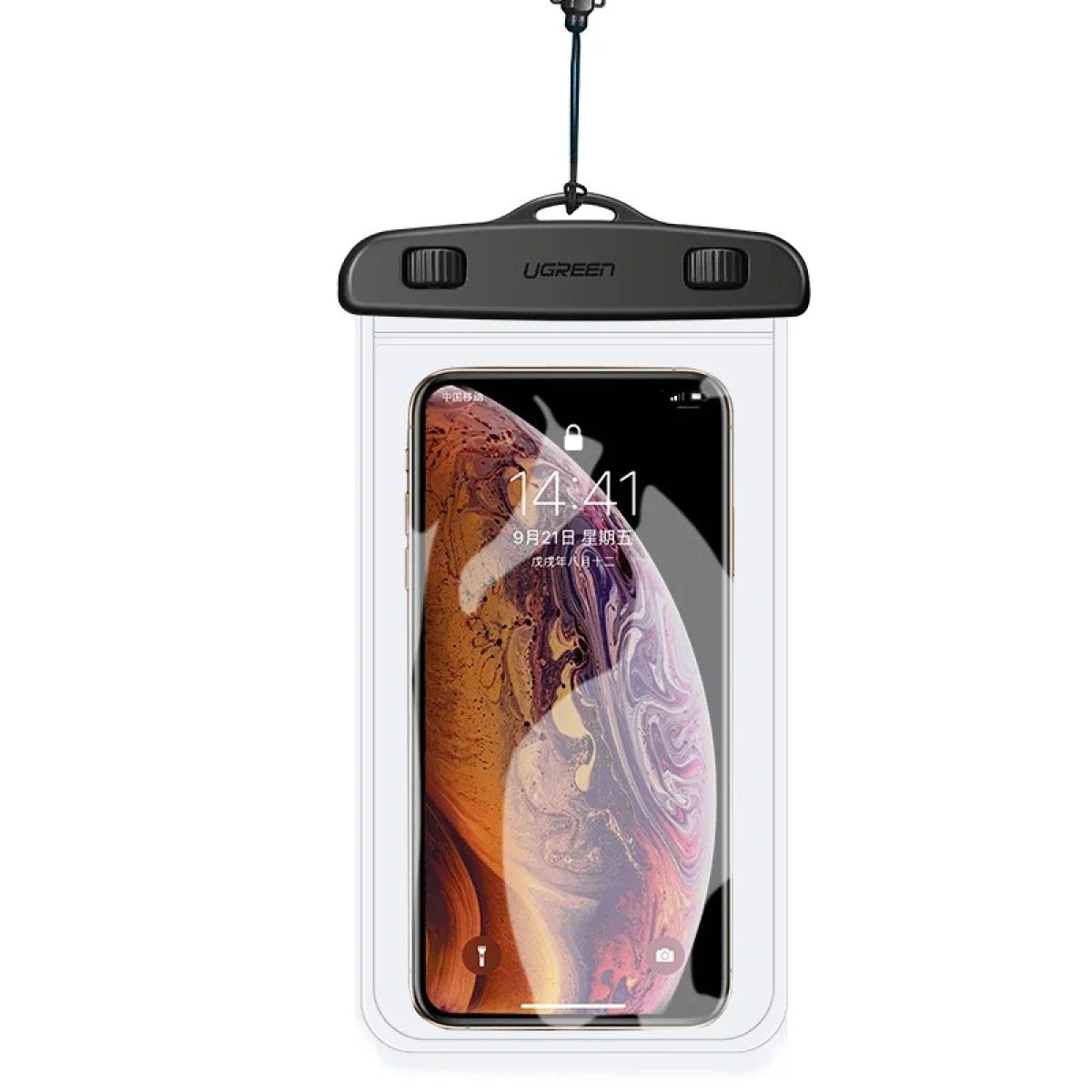 Ugreen LP186 IPX8 Waterproof Phone Pouch for Phones up to 6.5 Inches - Black
