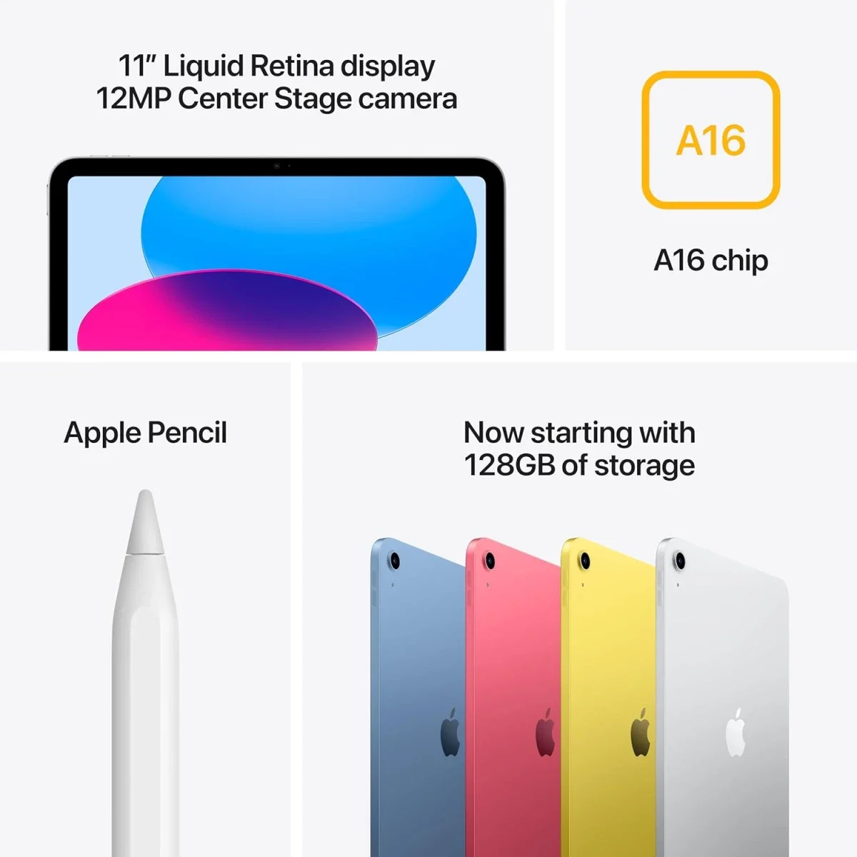 جهاز لوحي Apple iPad 11 إنش A16 (2025) واي فاي، 128GB، رام 6GB، أزرق - Thumbnail 5