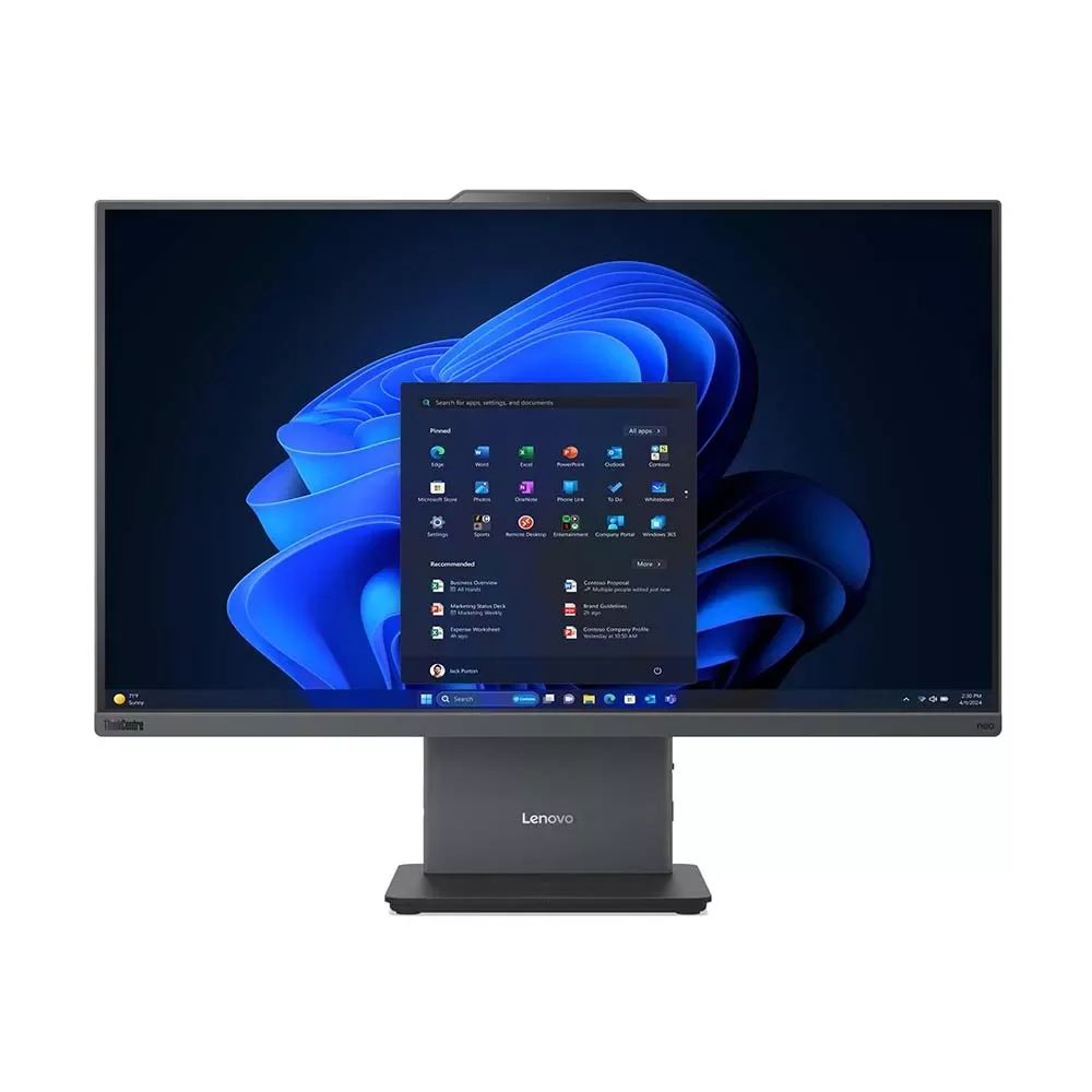 كمبيوتر الكل في واحد Lenovo ThinkCentre Neo 50a 27 Gen 6 LNL بمعالج Core Ultra 7-256V ورام 16GB DDR5 وتخزين 512GB NVMe SSD وشاشة IPS مقاس 27 إنش ونظام DOS – 13QE000BEQ