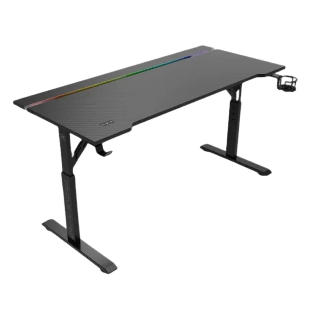 Proove Gaming Glitch RGB Adjustable Gaming Desk 140 cm Black GTGL00140101