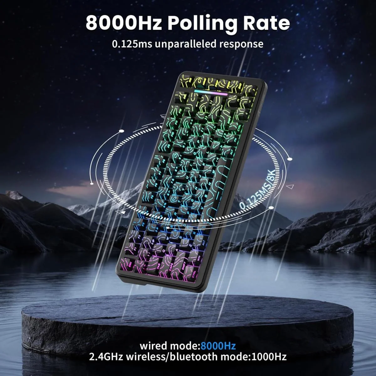 لوحة مفاتيح ألعاب ATTACK SHARK X82 PRO HE مغناطيسية بمعدل استقصاء 8KHz - Image 2