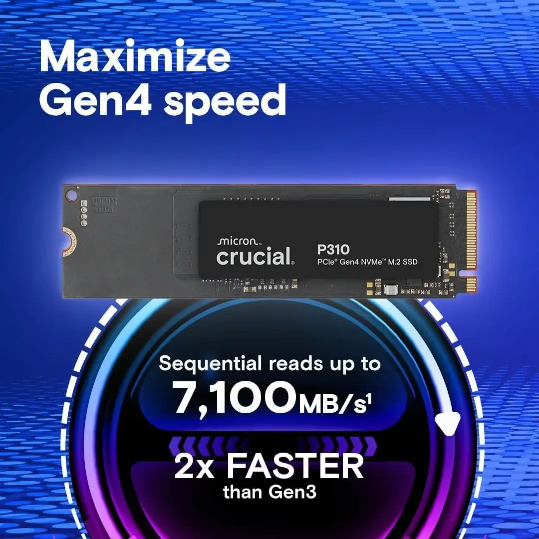 قرص SSD Crucial P310 بسعة 1TB PCIe Gen4 NVMe M.2 2280 - Image 2