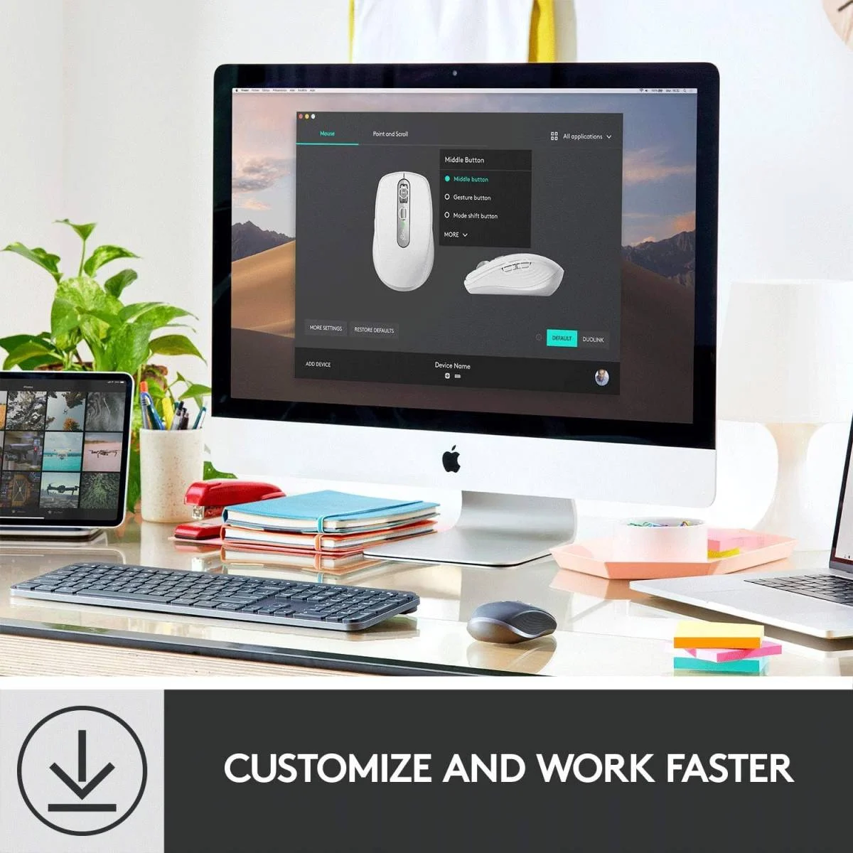 Logitech MX Anywhere 3S Compact Wireless Mouse 4000 DPI - Pale Grey - Thumbnail 9