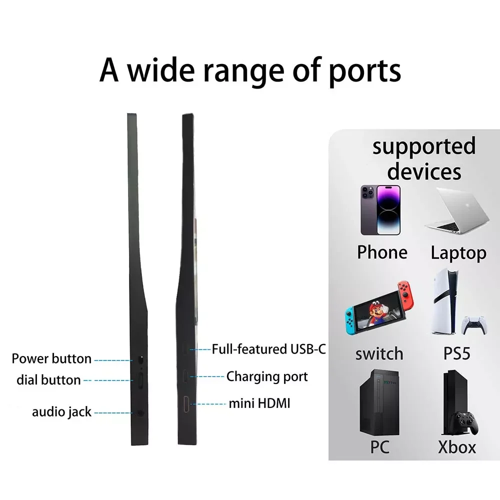 شاشة CT CTPORTMONI156V2 محمولة 15.6 إنش IPS بدقة Full HD 1080p - Image 7