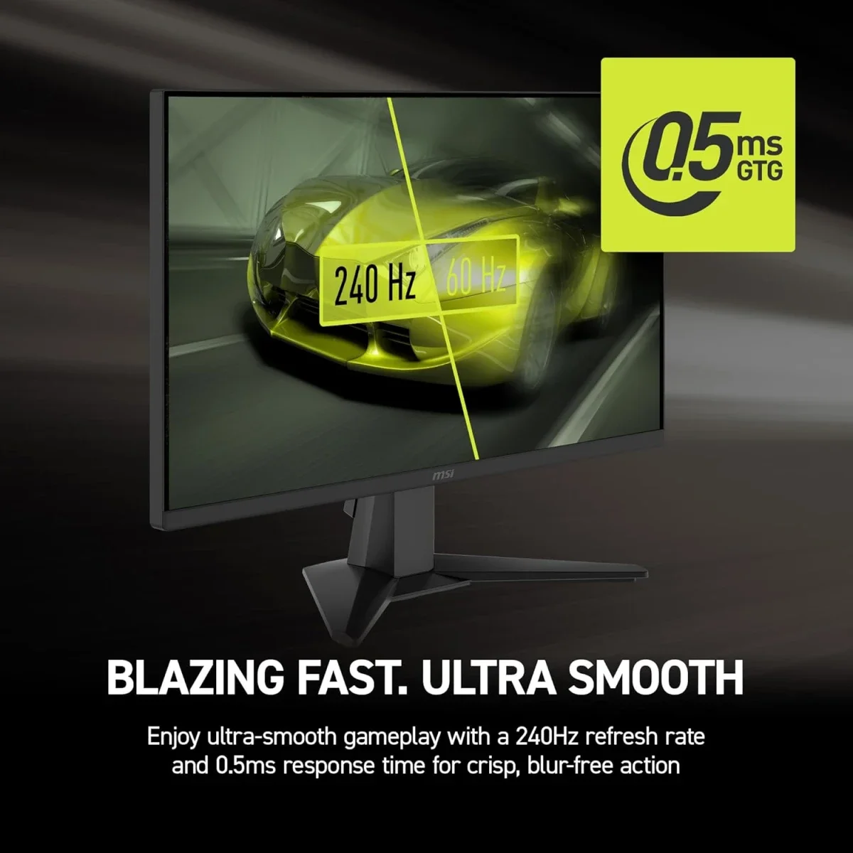 شاشة ألعاب MSI 24 إنش Rapid IPS بدقة FHD ومعدل 240 هرتز وزمن استجابة 0.5 مللي ثانية MAG 245F X24 - Thumbnail 5