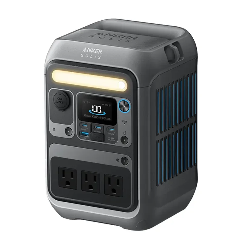 محطة طاقة محمولة Anker SOLIX C300 سعة 288Wh وقدرة 300W رمادي غامق – A17222Z1 - Image 3