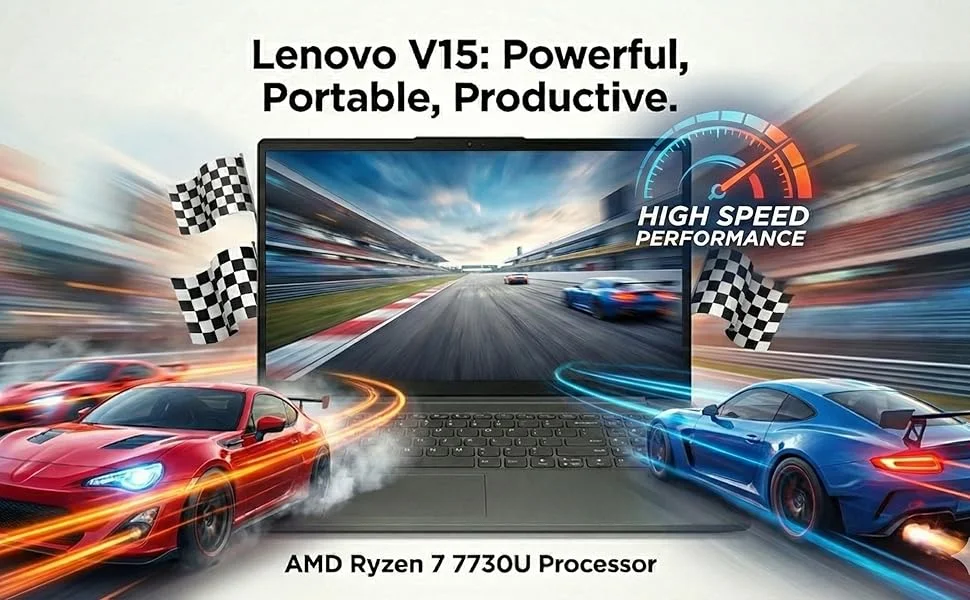 لابتوب أعمال Lenovo V15 G4 2024 مقاس 15.6 إنش Ryzen 7 7730U رام 16GB SSD 512GB Windows 11 رمادي - Thumbnail 9