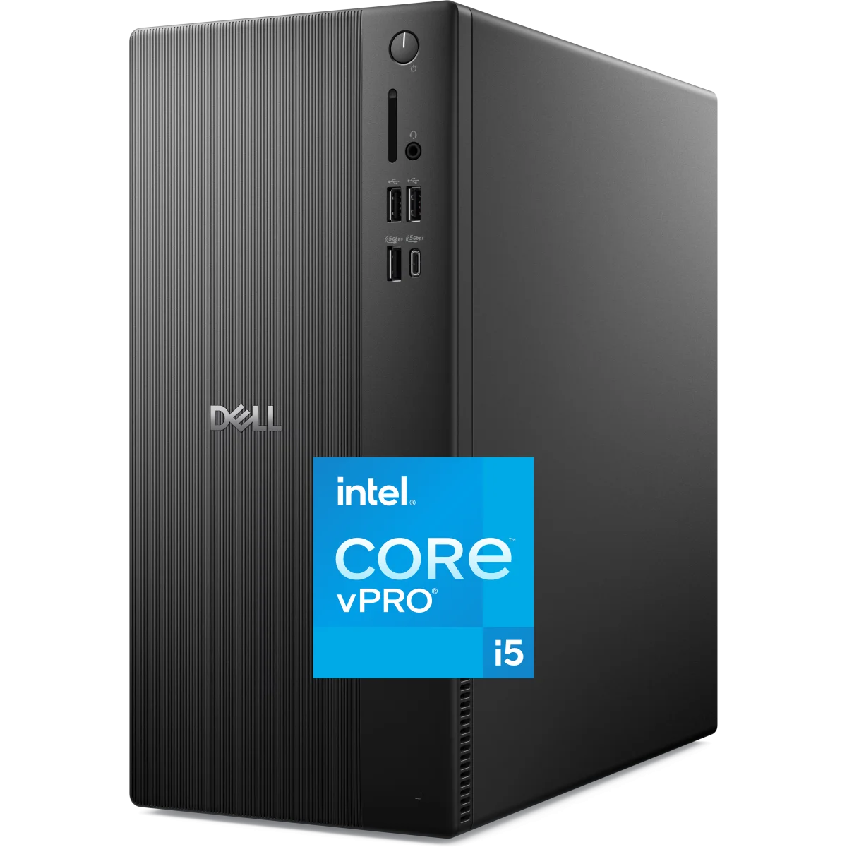 كمبيوتر مكتبي Mini Tower Dell QVT1260 Pro Tower Essential بمعالج Intel Core i5-14500 vPro الجيل 14، رام 16GB DDR5، SSD 512GB NVMe