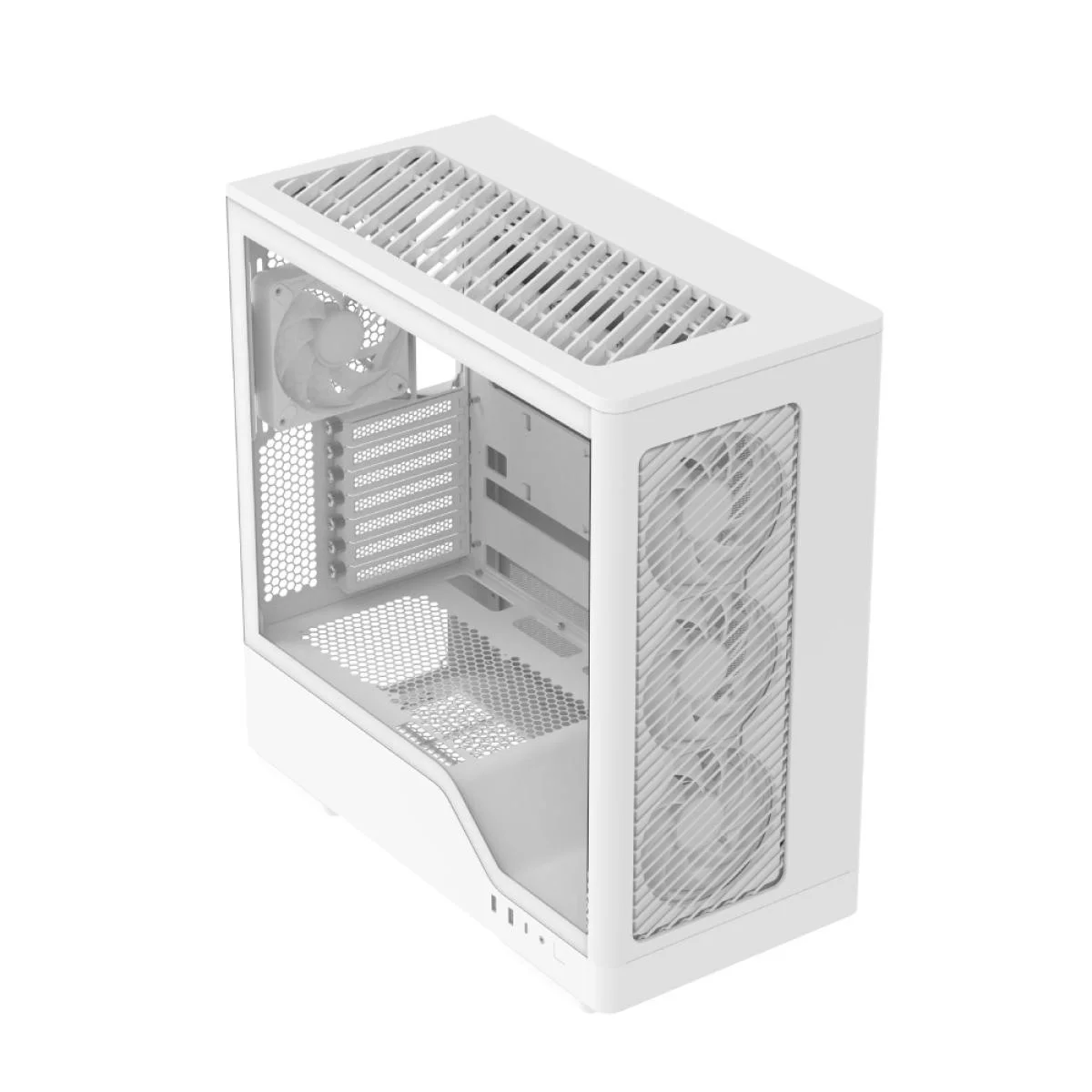 AeroCool D520A White ARGB ATX Mid-Tower Gaming Case with 4 Pre-Installed Fans - Image 2