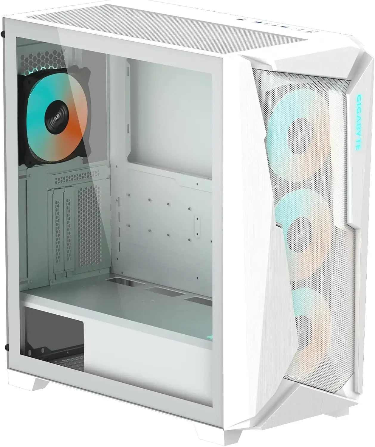 صندوق كمبيوتر GIGABYTE C301GW V2 زجاجي Mid-Tower للألعاب بإضاءة ARGB - Image 1