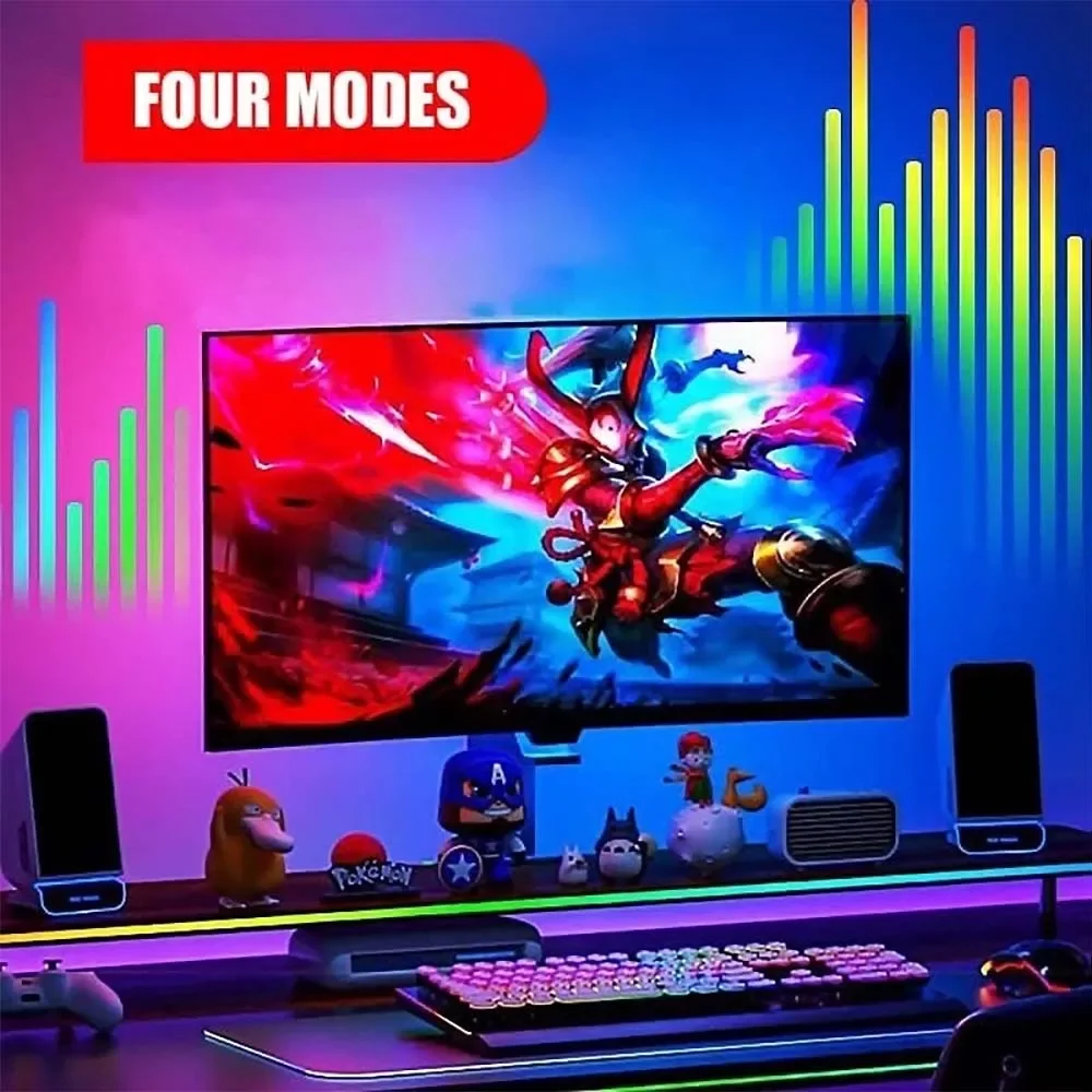 شريط إضاءة LED ذكي RGB بطول 5 متر يعمل عبر USB بتحكم بلوتوث وتطبيق - Thumbnail 2