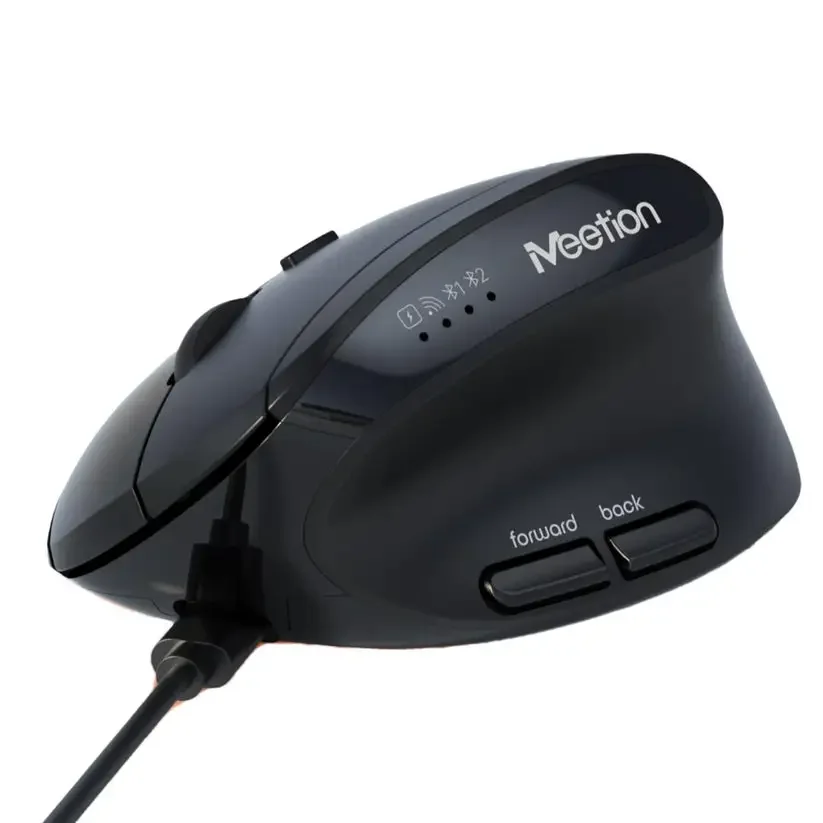 ماوس Meetion BTM008 عمودي مريح لاسلكي Bluetooth و2.4GHz - Thumbnail 2