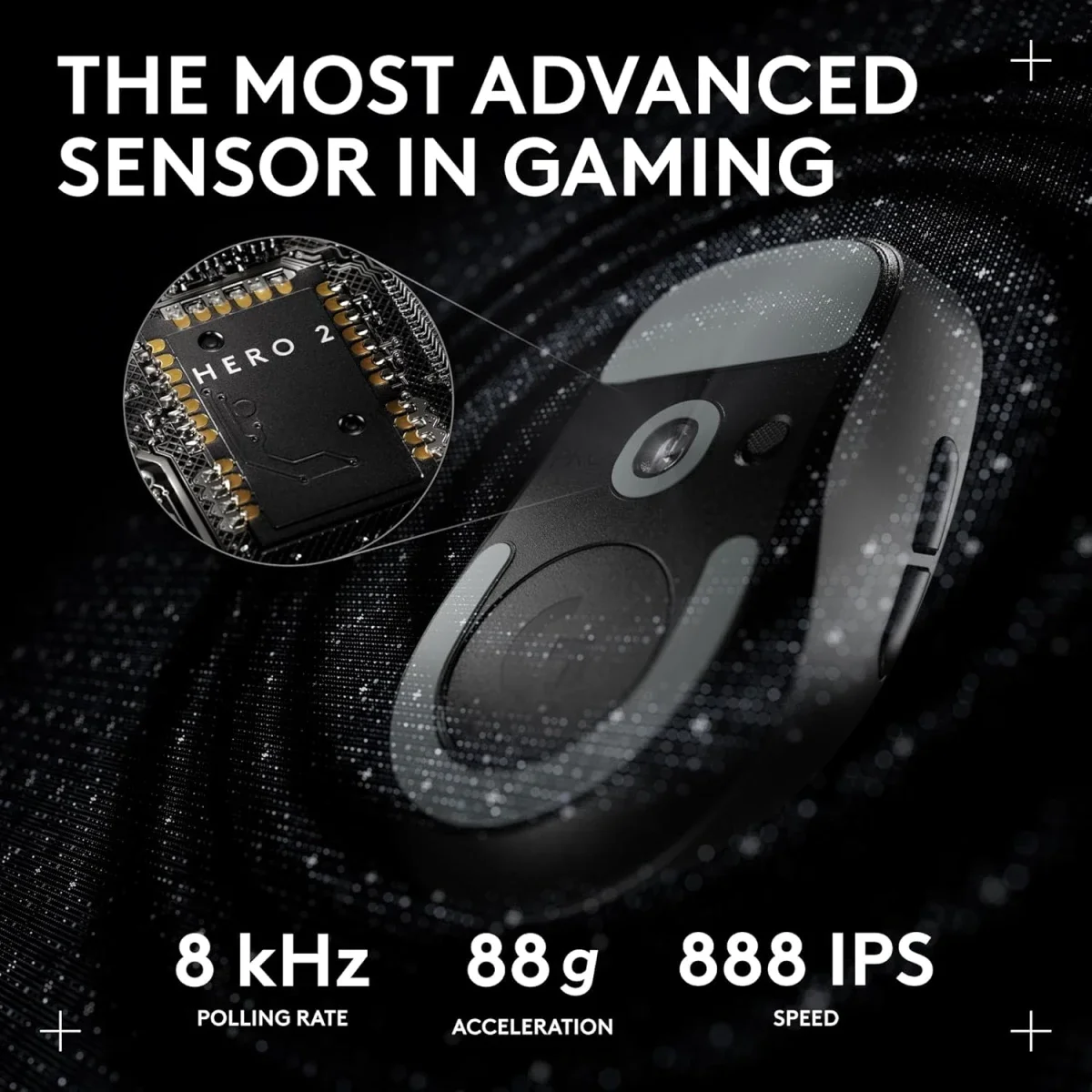 ماوس ألعاب Logitech G PRO X SUPERLIGHT 2 DEX لاسلكي، 44K DPI، أسود - Thumbnail 8