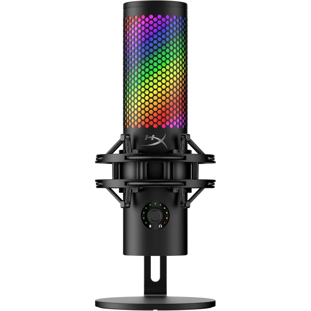HyperX QuadCast 2 S (2024) USB Gaming Microphone with Dynamic RGB Lighting, Black