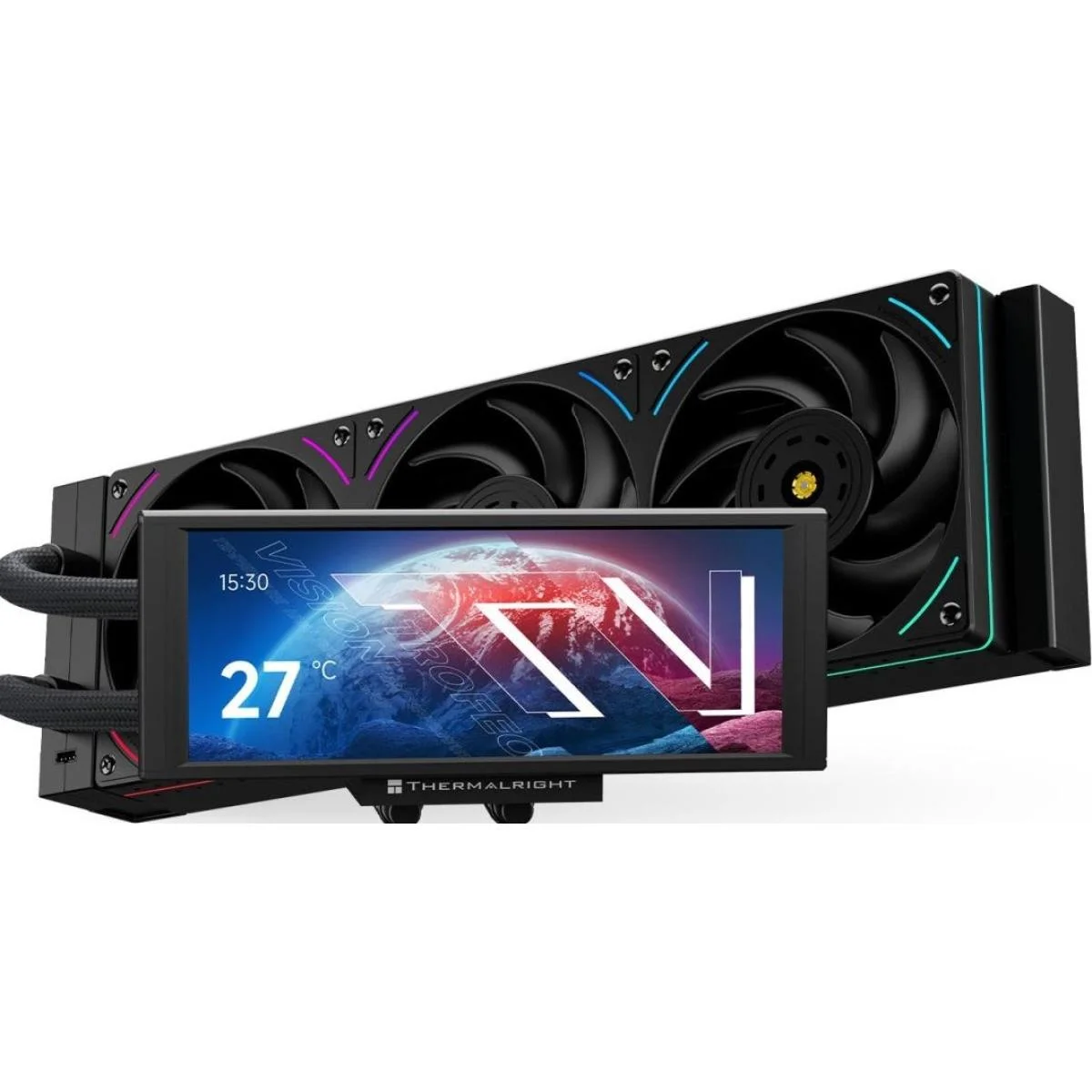 مبرد سائل للمعالج Thermalright Trofeo Vision 360 ARGB أسود 360 مم مع شاشة IPS قياس 6.86 إنش TL-UB36