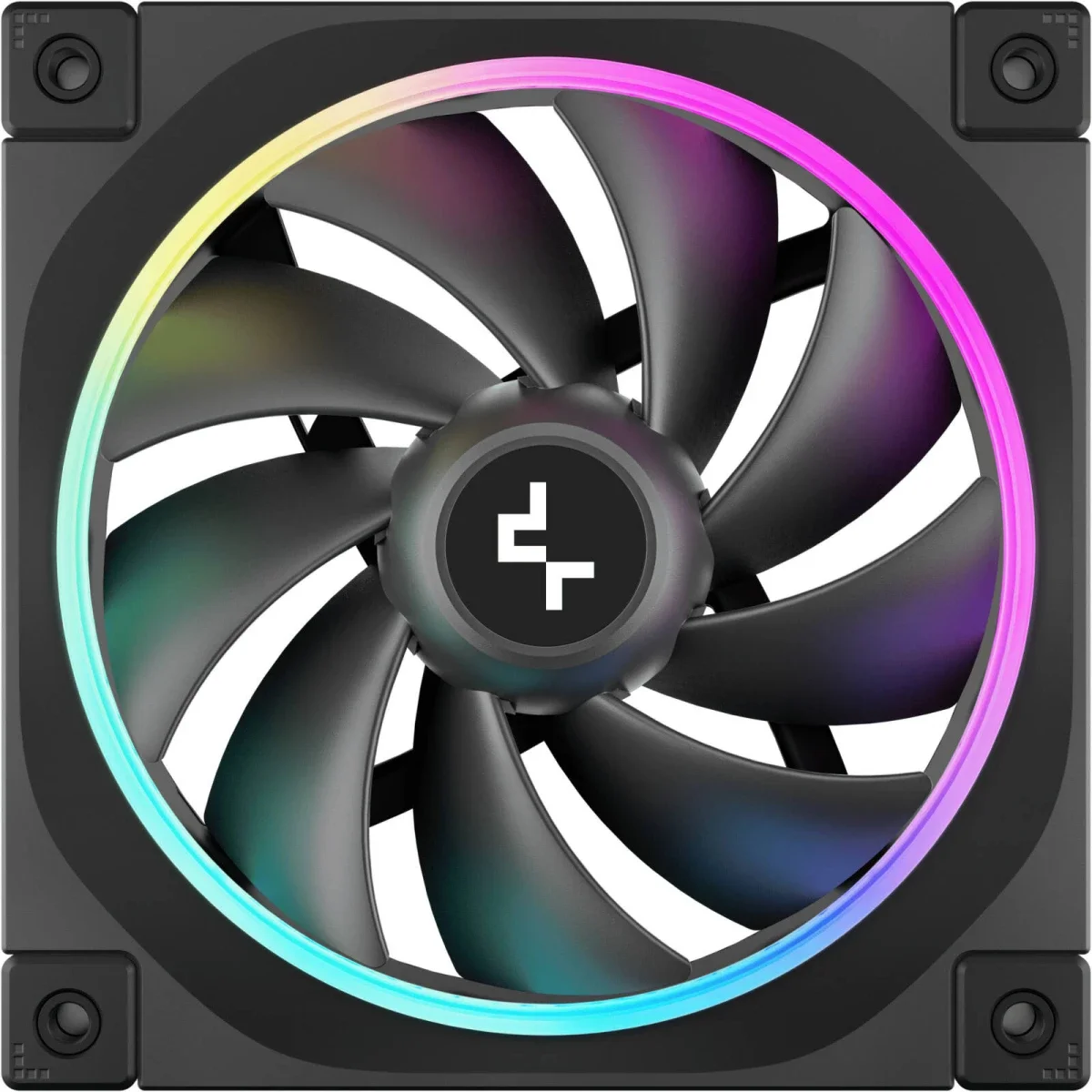 مراوح كيس DeepCool FL12 مقاس 120 مم ARGB PWM عبوة 3 قطع باللون الأسود - Image 3